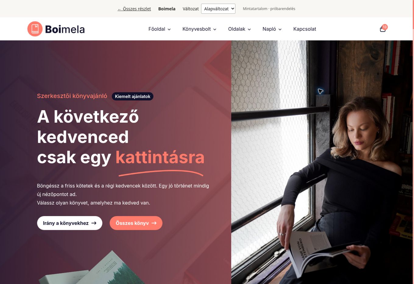 Boimela – A teljes eredeti dizájn képernyőképe