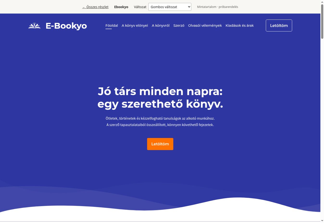 Ebookyo – A teljes eredeti dizájn képernyőképe